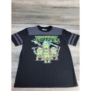 TMNT Teenage Mutant Ninja Turtles T-Shirt Size Medium Striped Sleeves